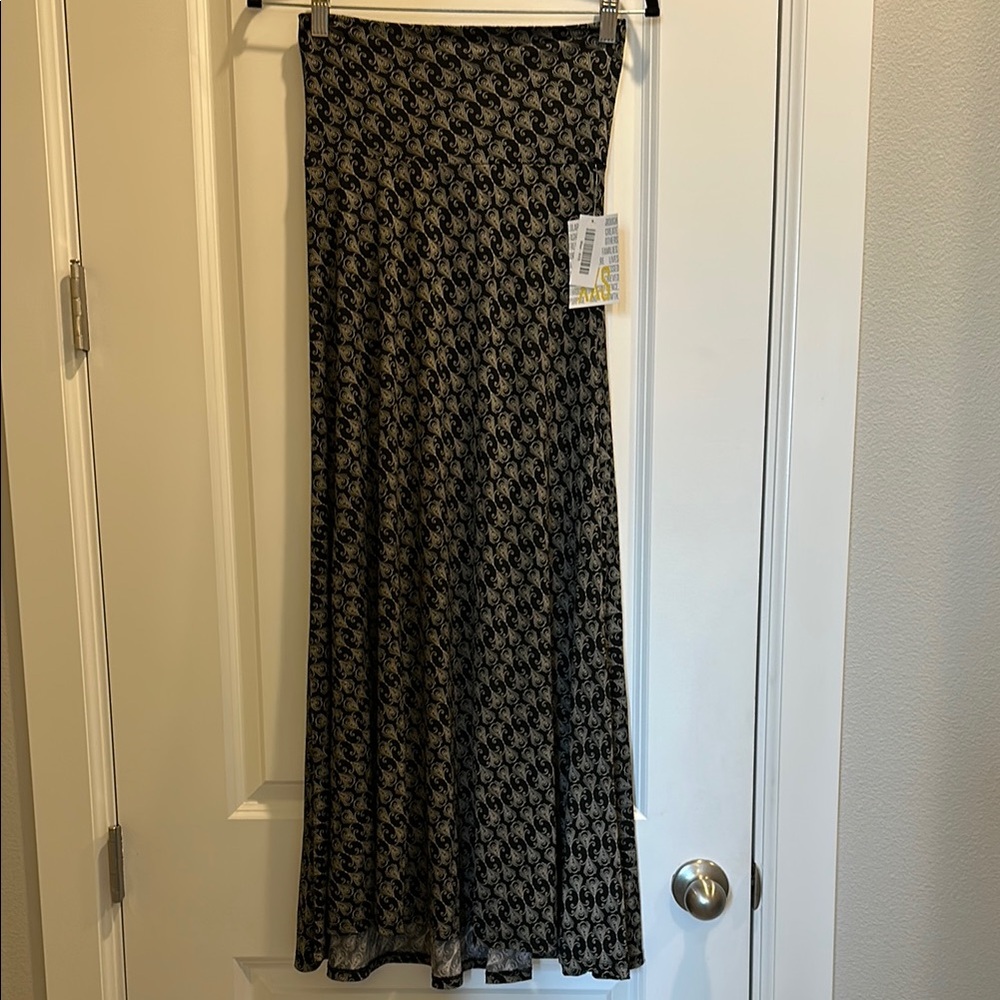 Black Patterned Women's Skirt